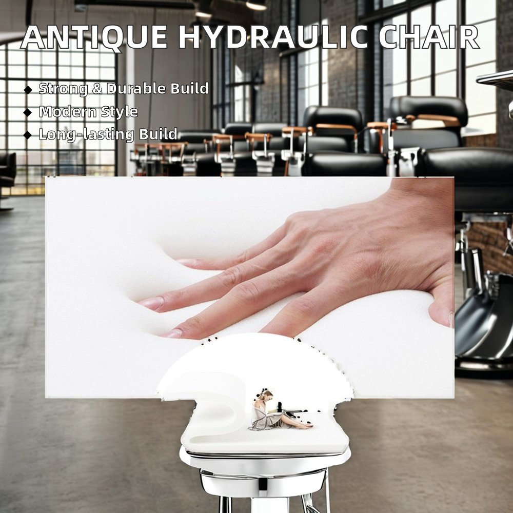 Antique Heavy-Duty Hydraulic Pump Barber Chair Beauty Salon Hot Sale Cheap Hairdressing Recliner Synthetic Leather Massage