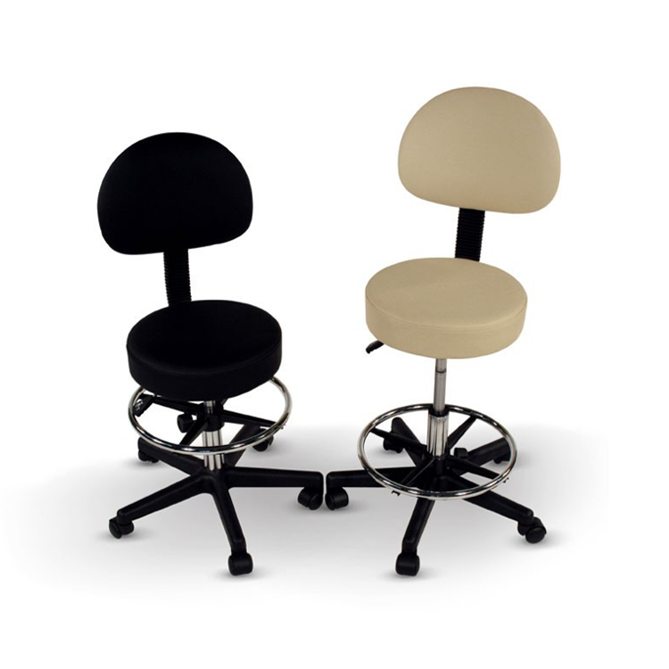 Better Rolling Beauty Salon Stool Round Ergonomic Tattoo Stool Chair For Salon With Wheels