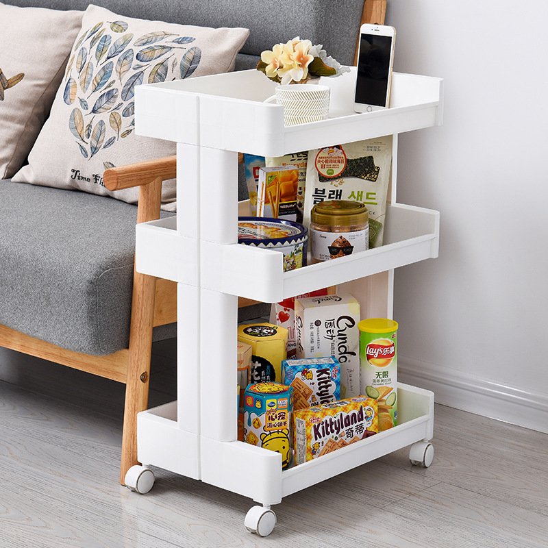 Multifunction 3 Tier Layer Beauty Salon Plastic Trolley Cart Spa Kitchen Lash Rolling Storage Cart with Wheels