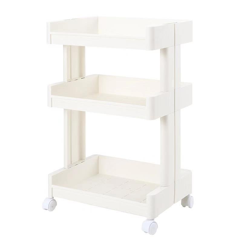 Multifunction 3 Tier Layer Beauty Salon Plastic Trolley Cart Spa Kitchen Lash Rolling Storage Cart with Wheels