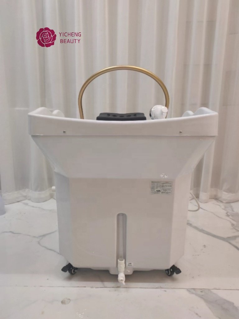 Yicheng beauty Fashion head spa bed portable shampoo basin salon hair wash sink with water tank Water Pump BarberShop Salon Use