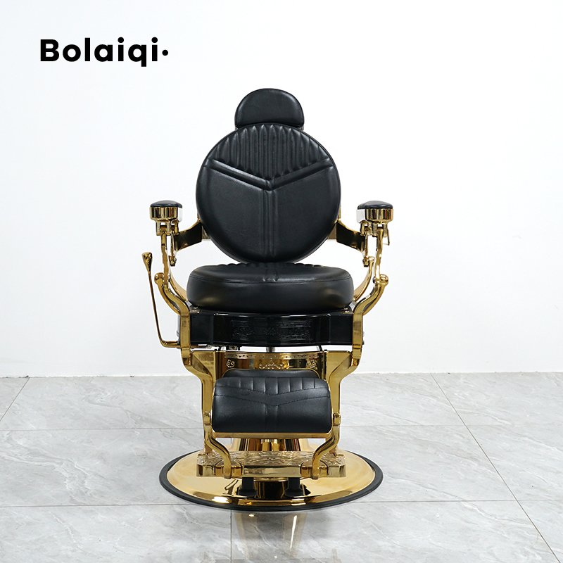 BOLAIQI cheap barber hairdressing chair gold new salon furniture hydraulic pump barber chairs