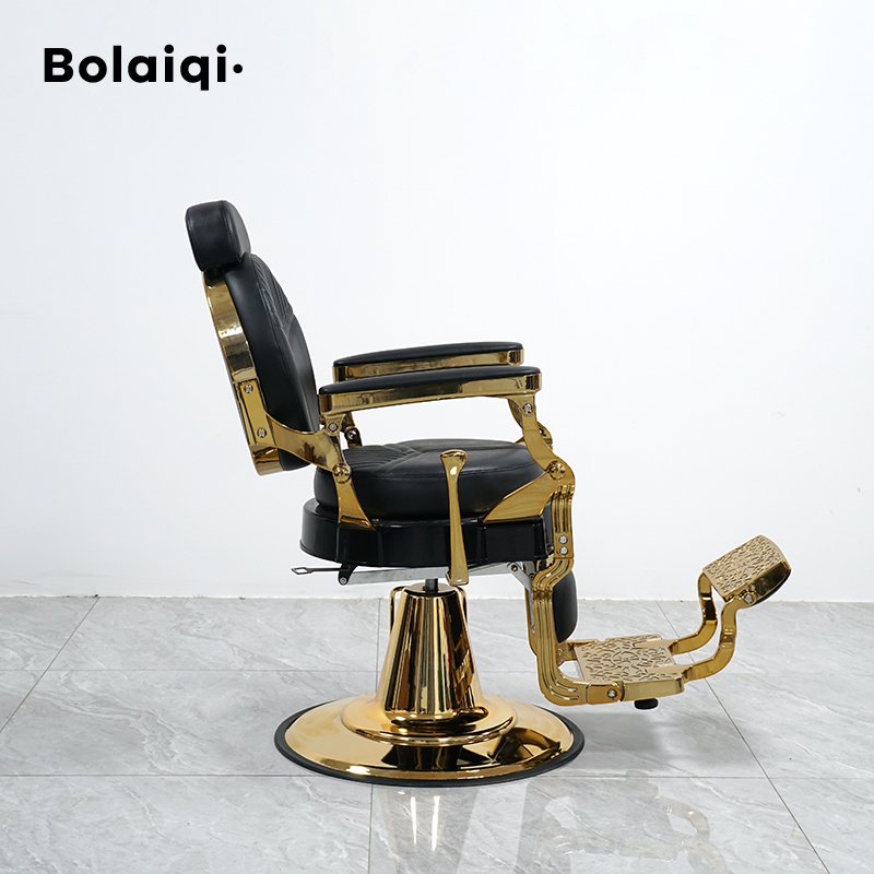 BOLAIQI cheap barber hairdressing chair gold new salon furniture hydraulic pump barber chairs