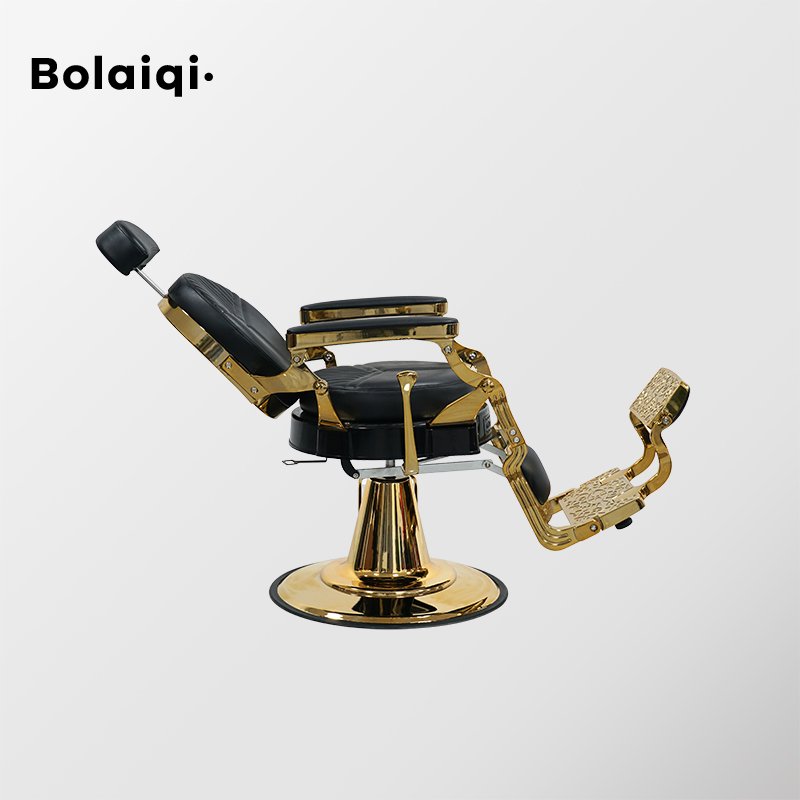 BOLAIQI cheap barber hairdressing chair gold new salon furniture hydraulic pump barber chairs