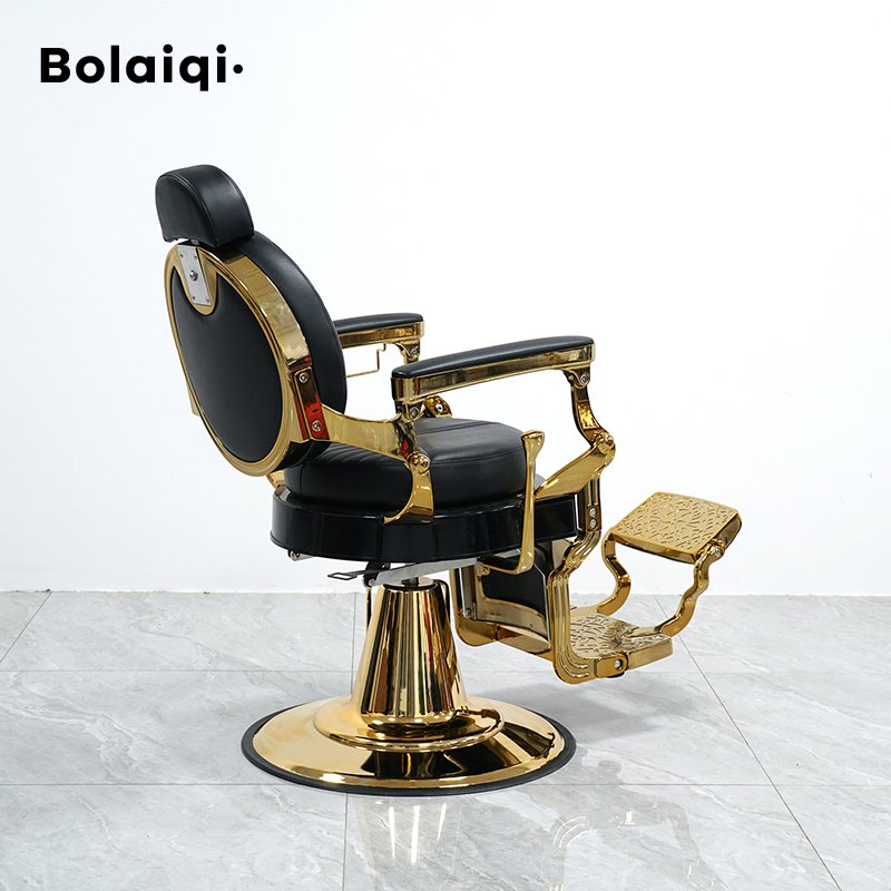 BOLAIQI cheap barber hairdressing chair gold new salon furniture hydraulic pump barber chairs