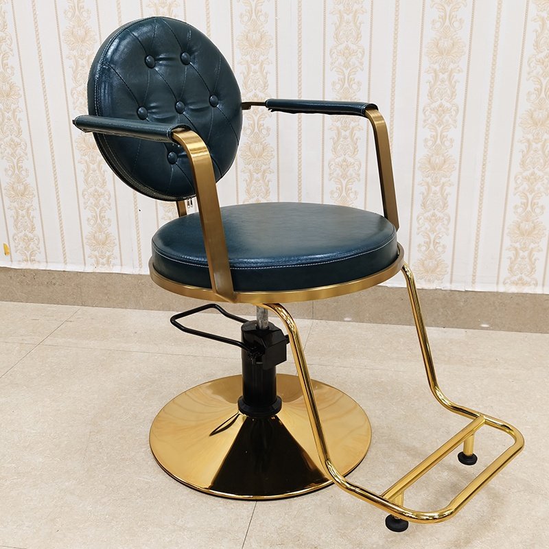 Hot selling Stainless steel gold modern durable salon styling chair fashionable portable adjustable women's hair salon chair