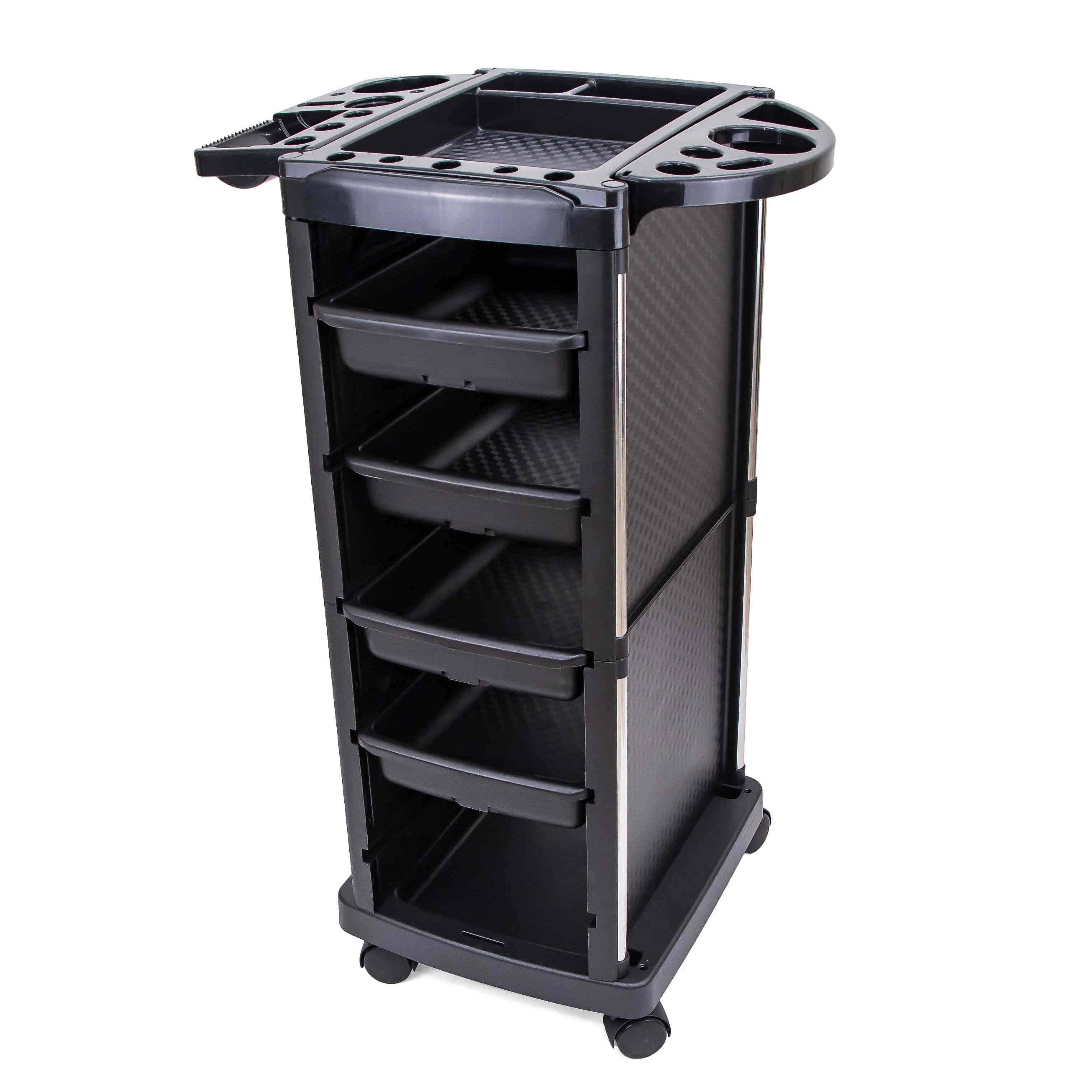 Hairdressing Barber Salon Trolley Handiness Salon Furniture Black Plastic Barber Chair Salon Furniture China Dropshipping 50 PCS