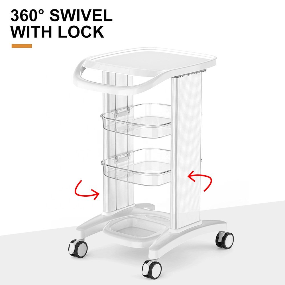 Professional Ultrasound Physiotherapy Laser Machine Trolley Spa Portable Beauty Carts Acrylic Facial Machine Trolley Cart