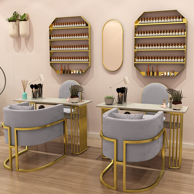 Cheap Price Modern Style Salon Furniture Metal nail manicure salon table