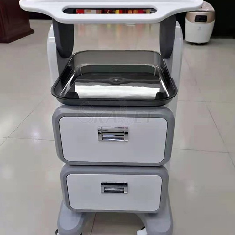Newest Aluminum Alloy Double Drawers Trolley for Portable HIFU Beauty Machine