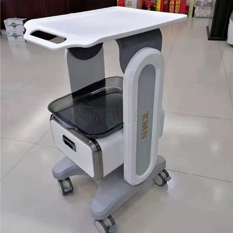Newest Aluminum Alloy Double Drawers Trolley for Portable HIFU Beauty Machine