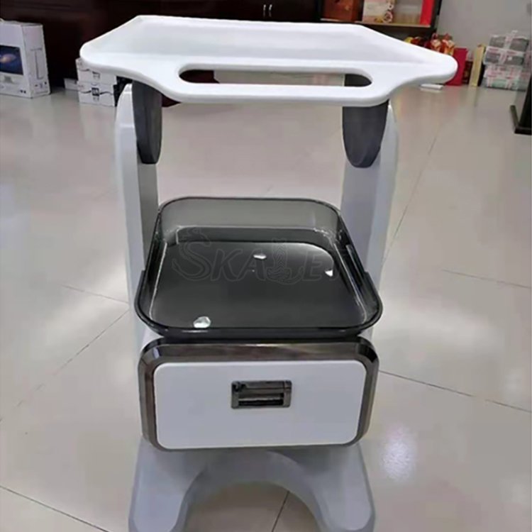 Newest Aluminum Alloy Double Drawers Trolley for Portable HIFU Beauty Machine
