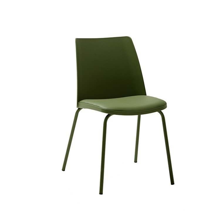 Modern Simple Iron Bar Chair Casual Padded High Stool With Backrest Dining Chair For Home Furniture