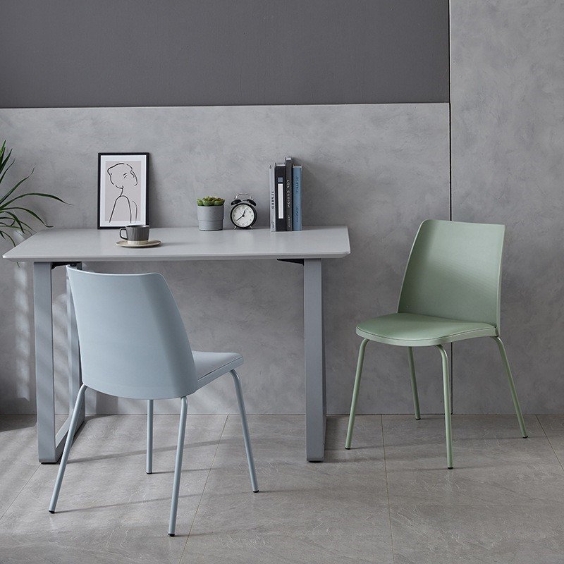 Modern Simple Iron Bar Chair Casual Padded High Stool With Backrest Dining Chair For Home Furniture