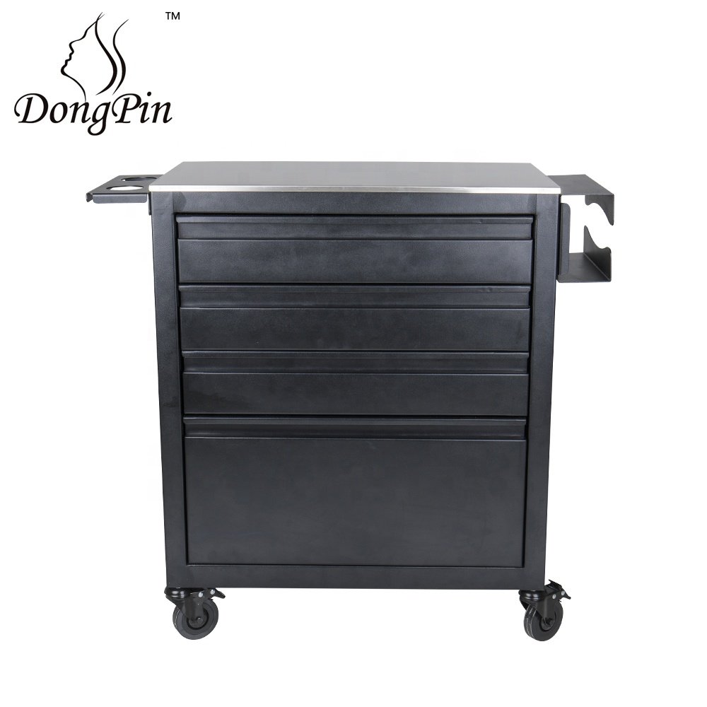 Dongpin iron portable tattoo workstation cart and storage salon trolley on wheels