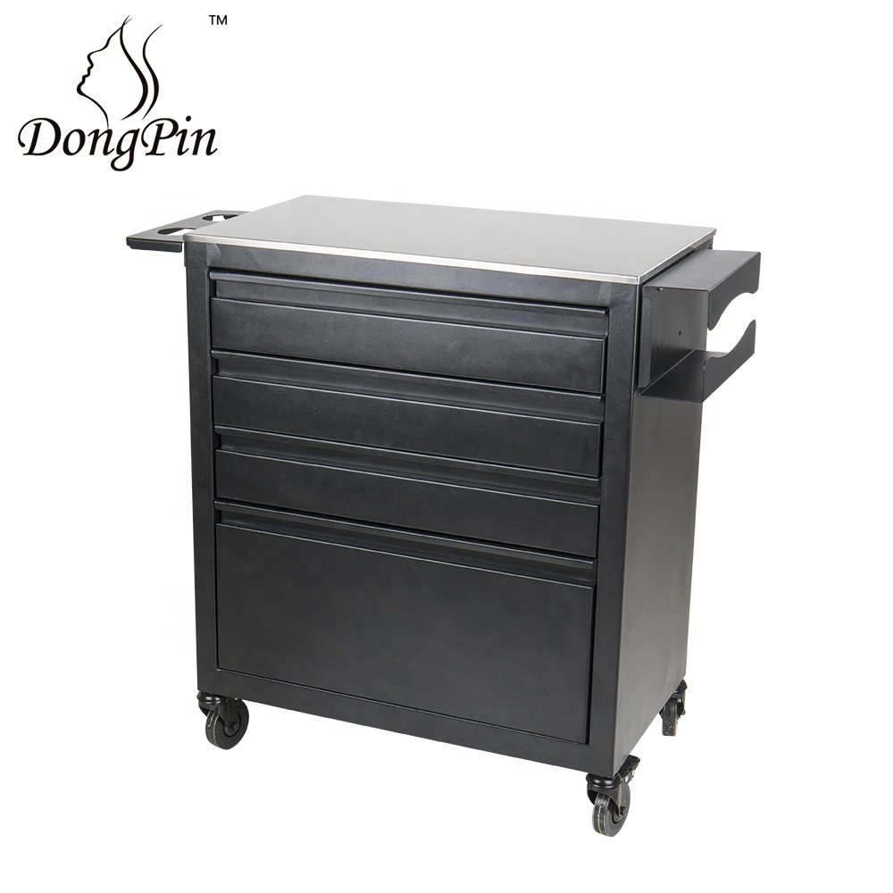 Dongpin iron portable tattoo workstation cart and storage salon trolley on wheels