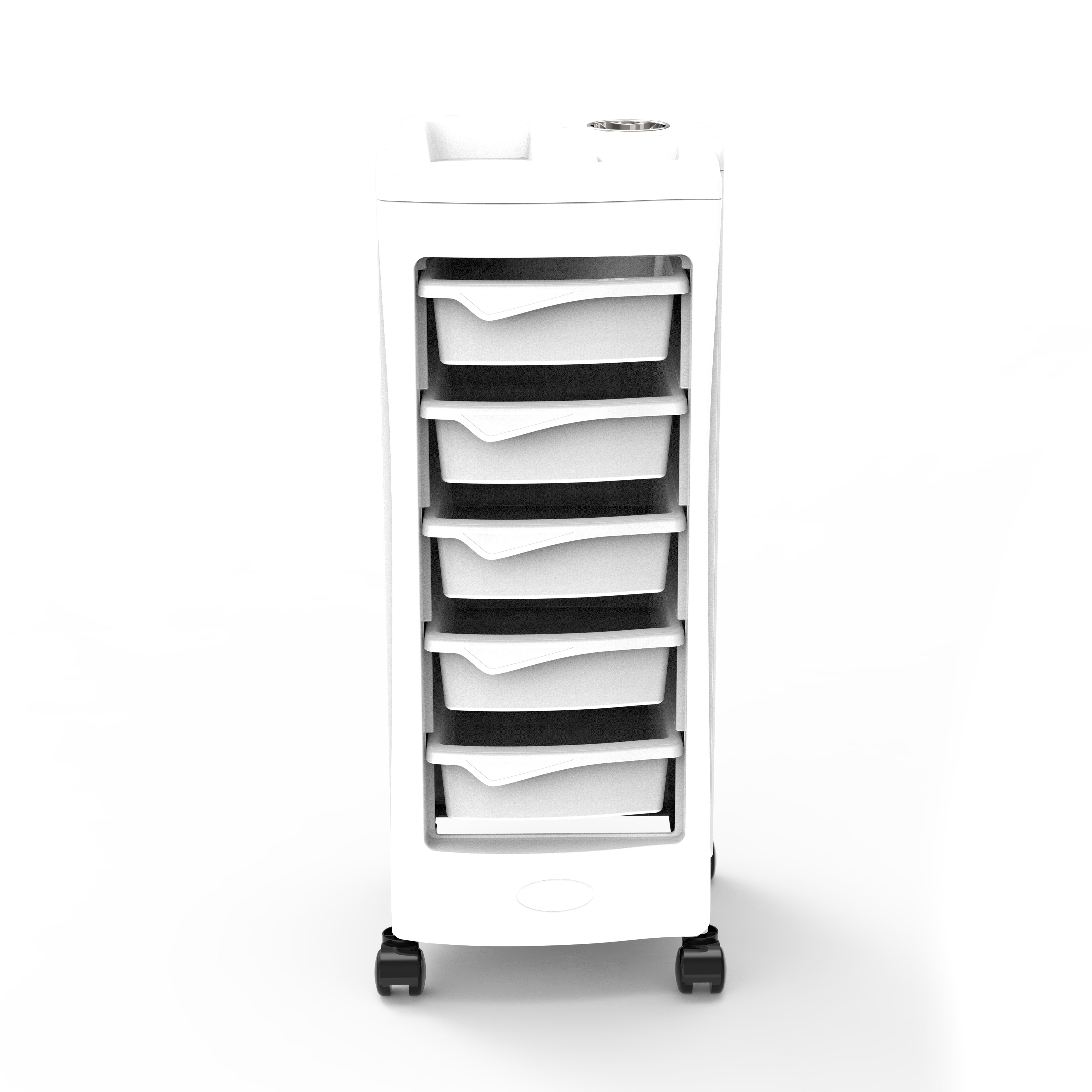 durable white hair salon trolley stylist color cart on wheels Hairdressing Working Cart