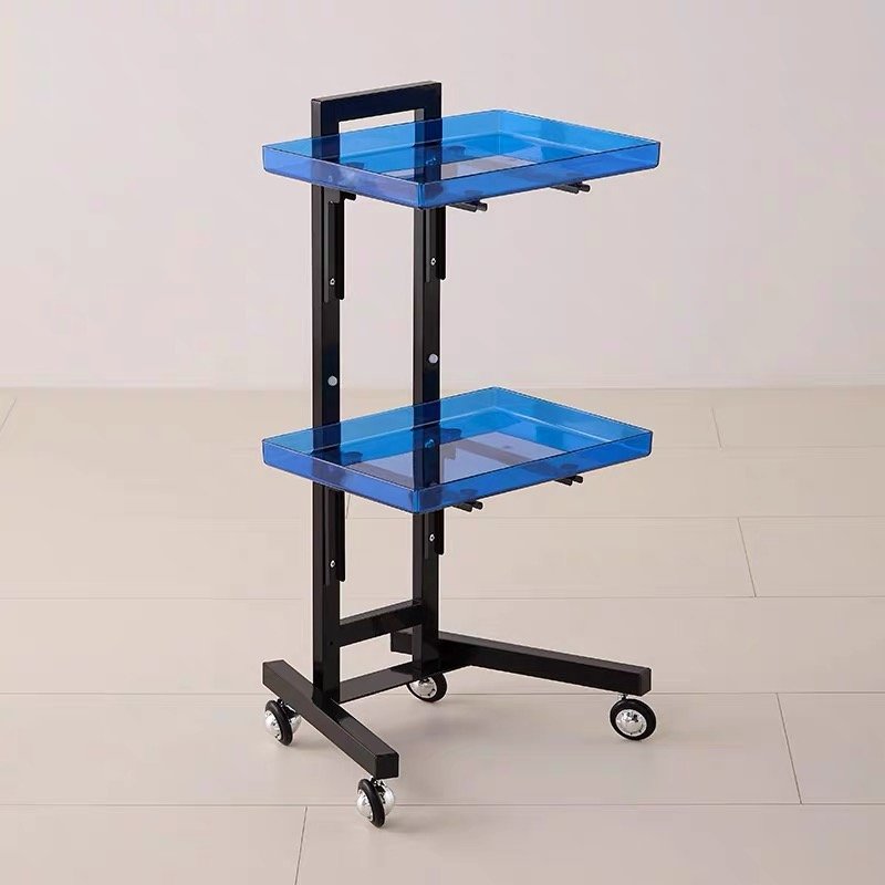 Barber Shop Furniture Beauty Salon Foldable Storage Tools Cart Hairdresser Spa Acrylic Trolley