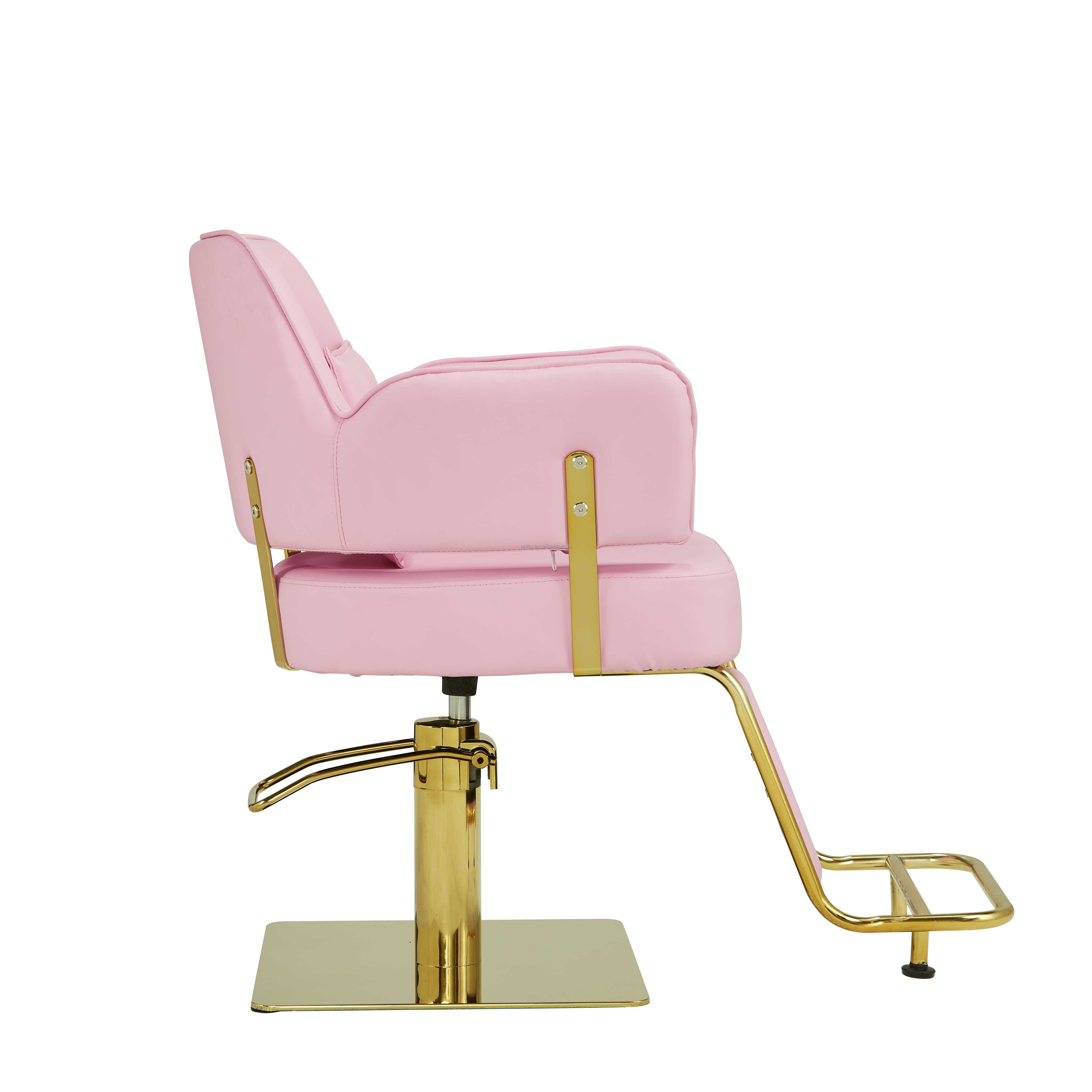 Hot Sale Fashion Design pink chair barbers chairs hair salon chair for barber
