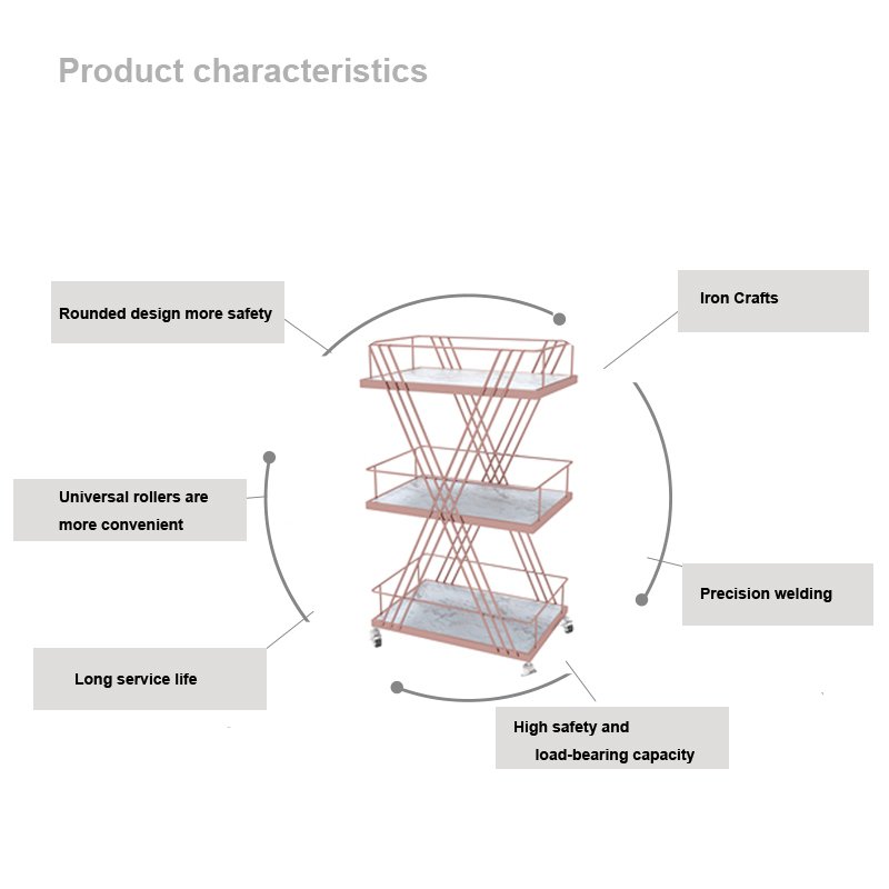 Factory Direct Sales Iron Beauty Tool Car Hair Salon Trolley