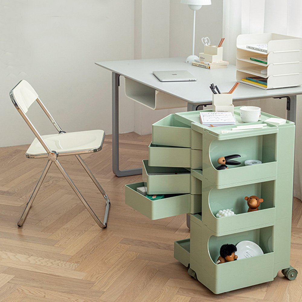Plastic Movable Hair Salon Beauty Hairdressing Trolley Cart for barber shop