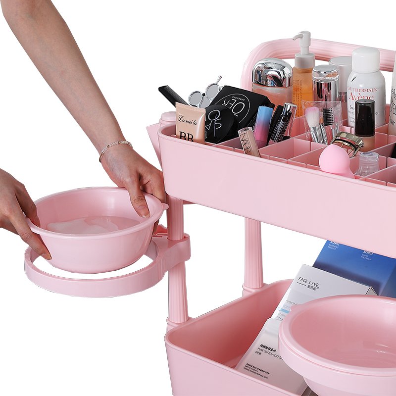 New Design Beauty Center Tools Multi-function Storage Stable 360 Rotation ABS Beauty Spa Trolley Cart
