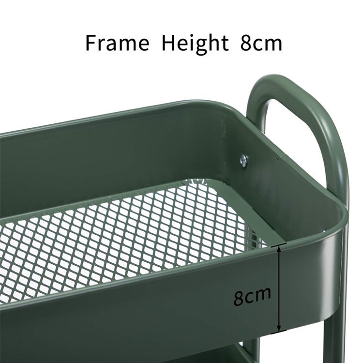 Manicure Salon Beauty Hair SPA Tattoo 3 Tier Rolling Metal Utility Caddy Cart Mobile Barber Tools Makeup Storage Trolley