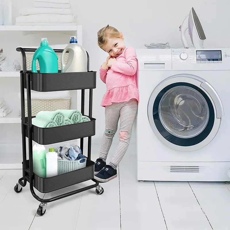 Multi-function beauty tools collecting salon trolley hairdressing SPA cart organizer manicure cart storage holders