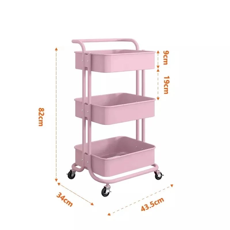 Multi-function beauty tools collecting salon trolley hairdressing SPA cart organizer manicure cart storage holders