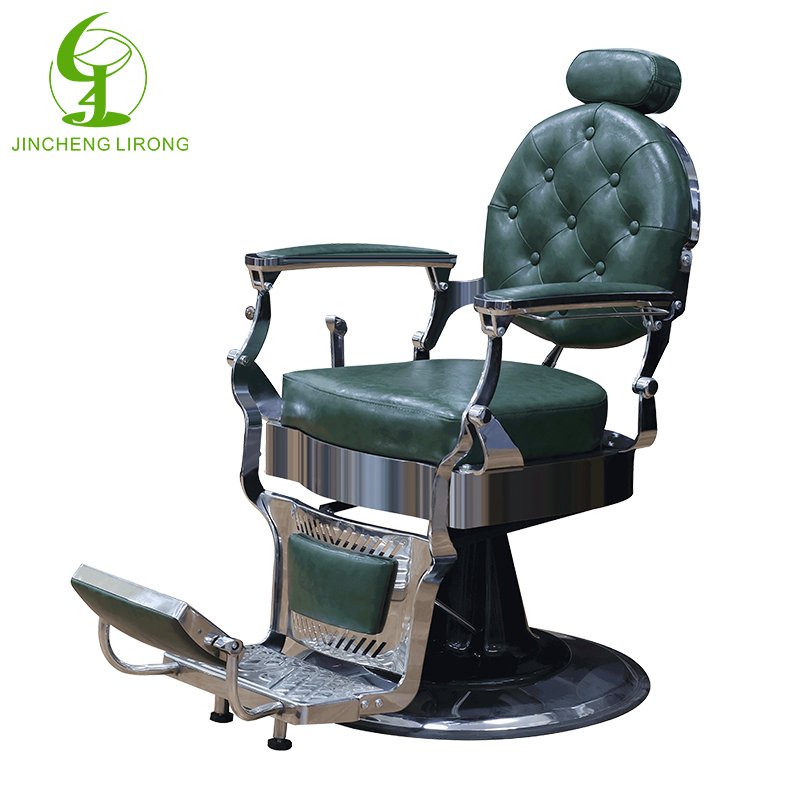 JINCHENG Hair Salon Furniture Red Barber Chair Heavy Duty Hydraulic Big Pump European Style Hair Salon Chair with Recliner Metal