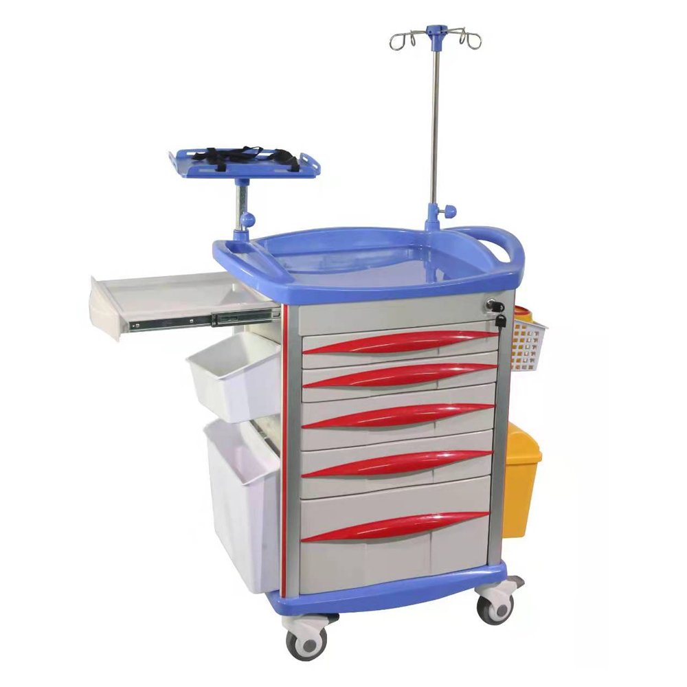 Hot Selling Emergency Hospital Abs Trolley With Low Price