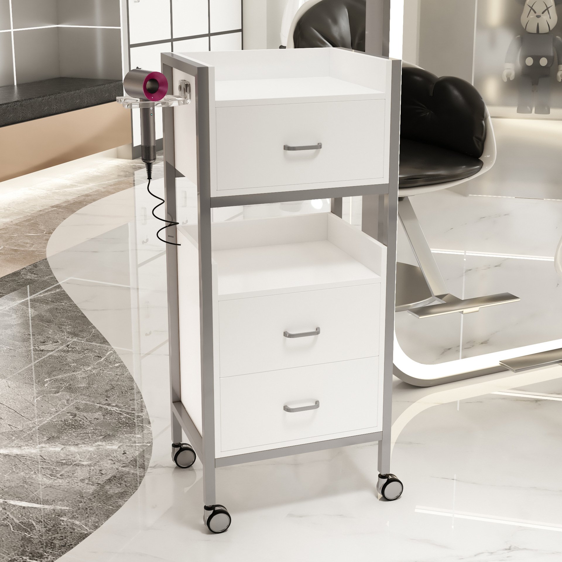 Multifunctional Barber Shop Cabinet Hairdresser Tool Table Multi-Layer Storage RackSalon Furniture Table De Salon Bedroom