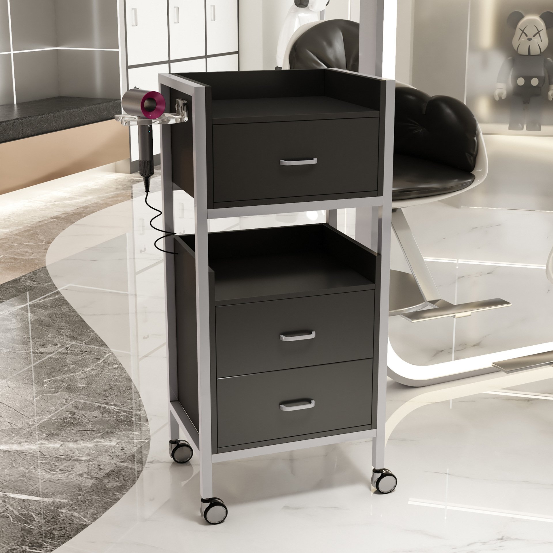 Multifunctional Barber Shop Cabinet Hairdresser Tool Table Multi-Layer Storage RackSalon Furniture Table De Salon Bedroom