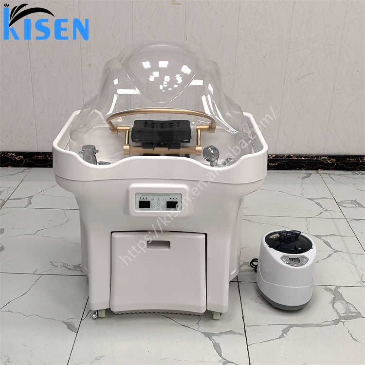 Kisen Best Sale Barber Shop Salon Furniture Plastic Portable Adjustable Height Back Washing Hair Bowl Shampoo Basin Sink