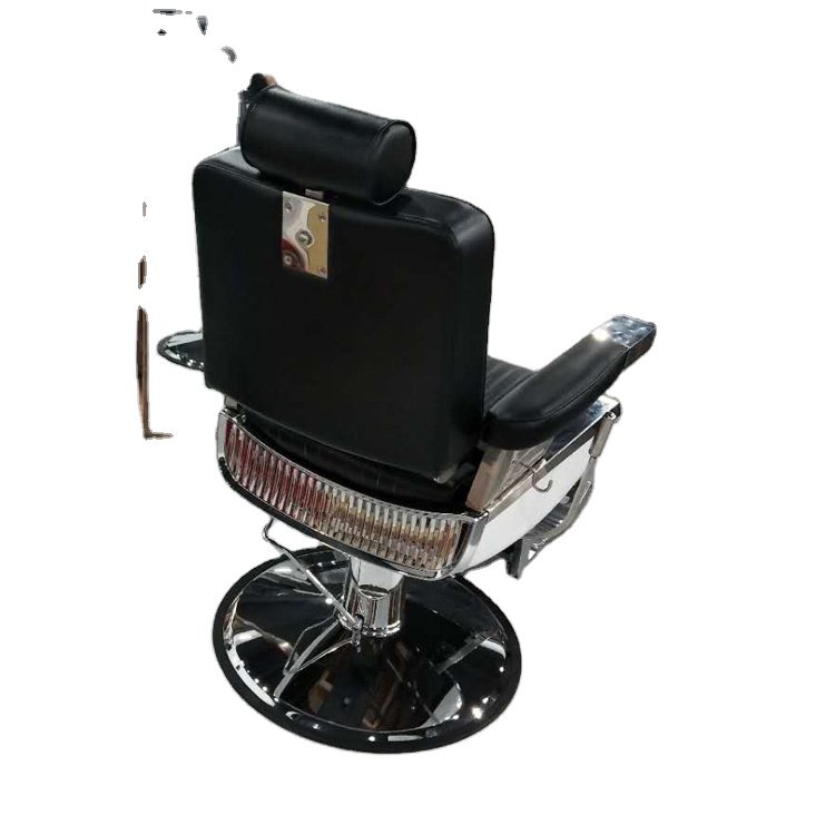 Retro salon barber shop men reclining heavy duty hydraulic antique PU leather barber chair