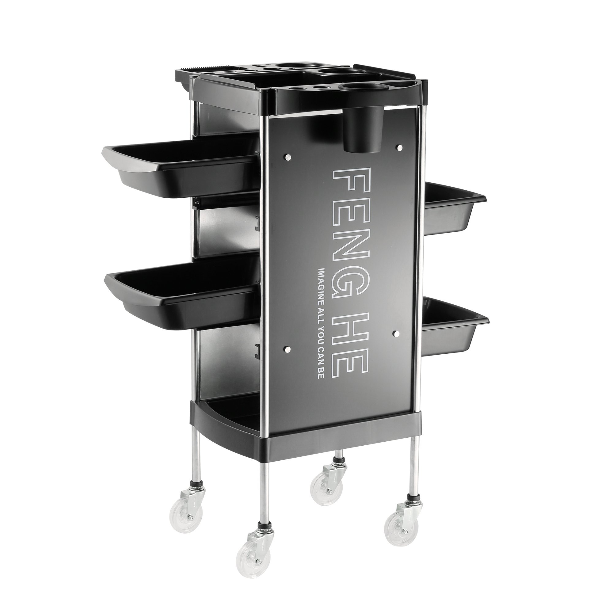 Factory wholesale black salon trolley hairdressing for beauty salon