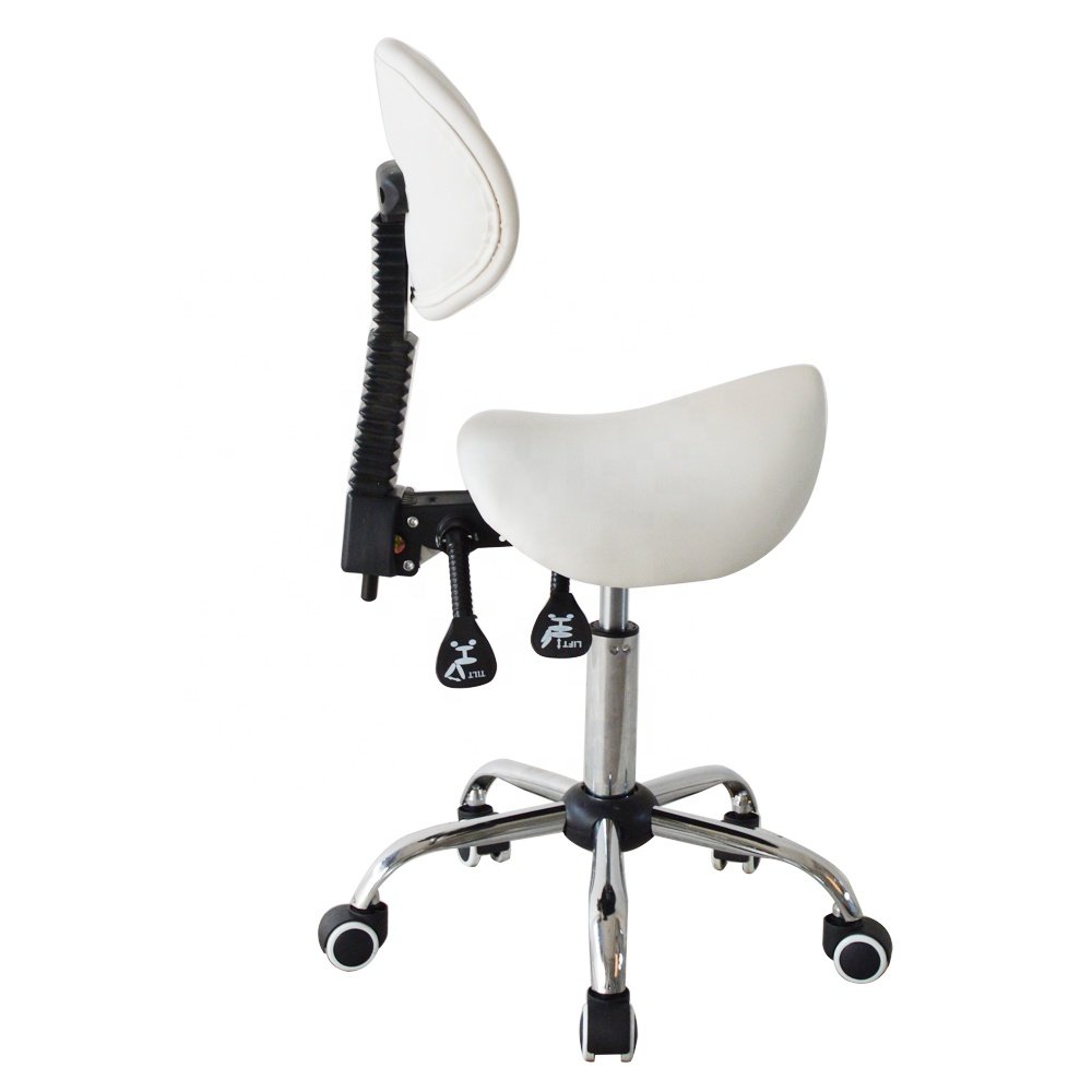 Medical Hospital adjustable dental Barber recliner backrest Saddle Chair Leather stool