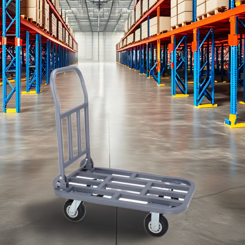 Heavy Duty Metal Folding Hand Truck Steel Platform trolley Cart With Handle