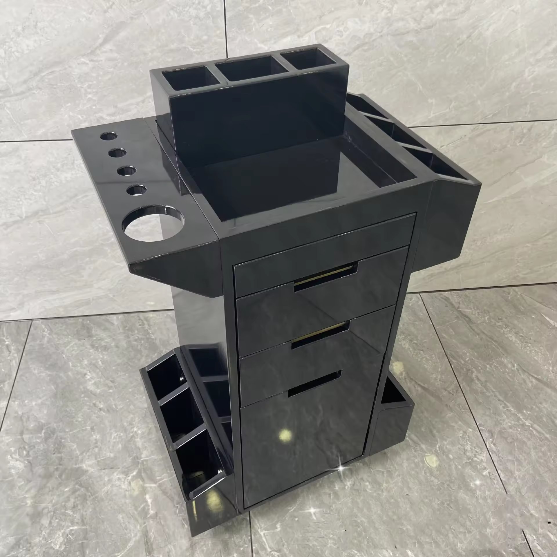 Jincheng Hairdressing Salon Spa Barber Tool Cabinet Hairdressing Barber Cutting Makeup Cabinet Storage Box Salon Cart