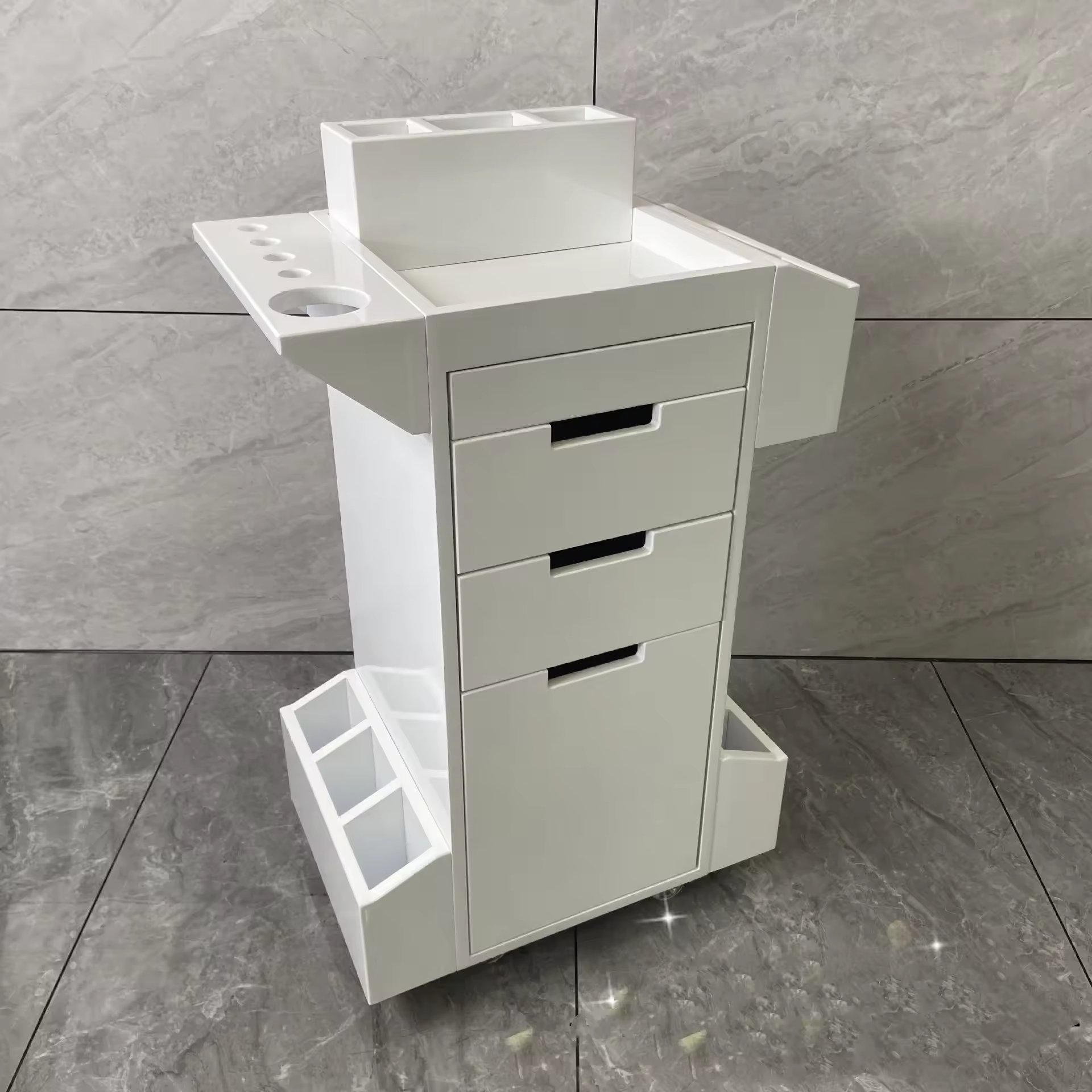 Jincheng Hairdressing Salon Spa Barber Tool Cabinet Hairdressing Barber Cutting Makeup Cabinet Storage Box Salon Cart