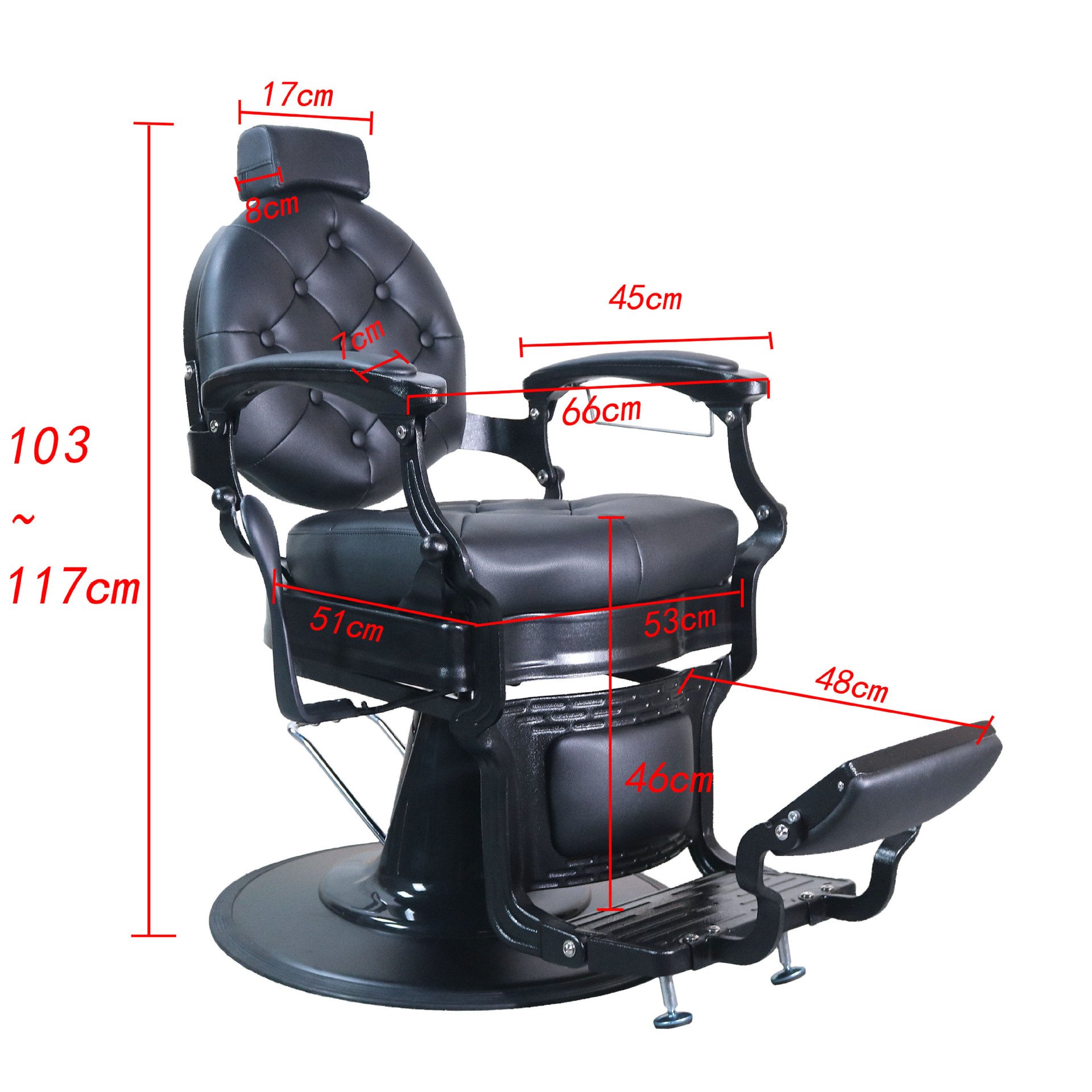 Professional Hairdressing Reclining Salon Furniture Beauty Salon Vintage Barber Chair