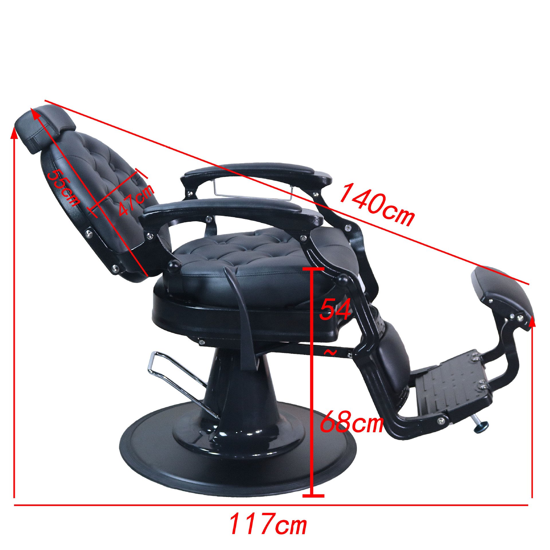 Professional Hairdressing Reclining Salon Furniture Beauty Salon Vintage Barber Chair