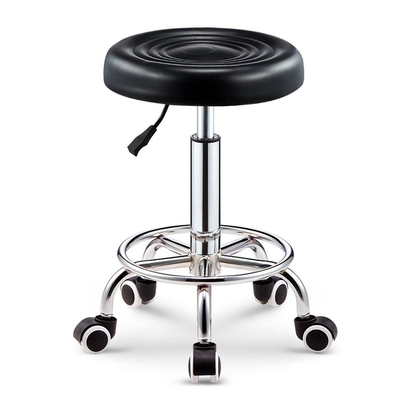 Beauty Salon Equipment Hairdressing Funiture Adjustable Hydraulic Barber Rolling Stool Beauty Chair For Hair Cut