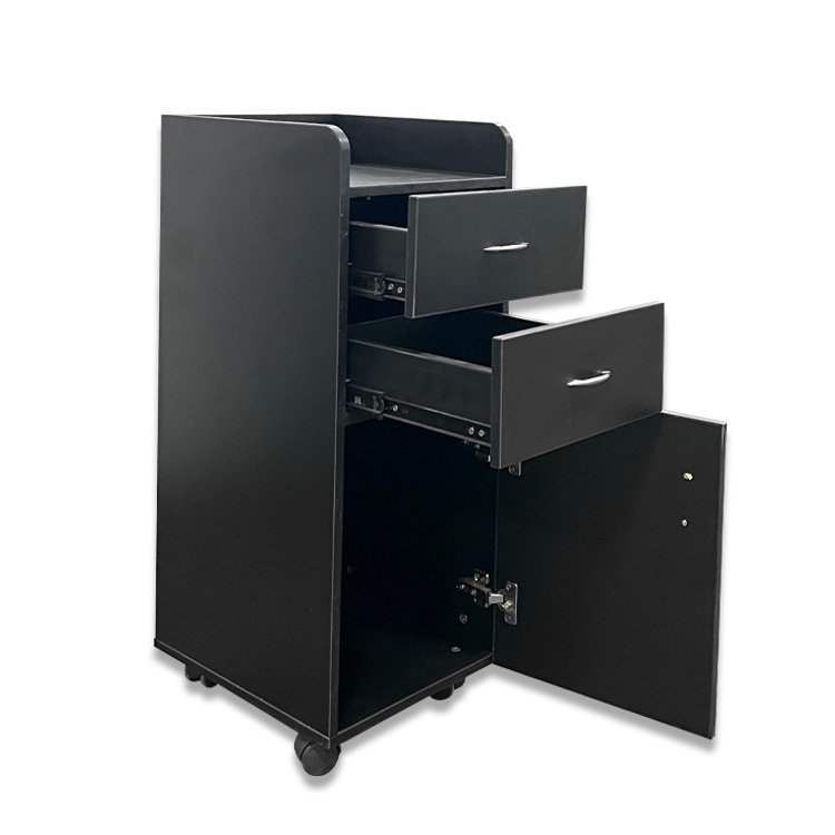Modern Metal Frame Hair layer cart Beauty Salon cart Trolley With Dryer Holders