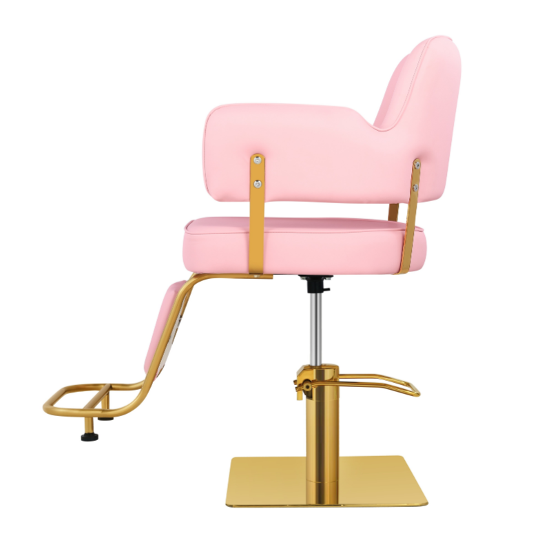 PU leather salon furniture anti-fatigue floor mat chair for hairdressing pink salon barber shop chair
