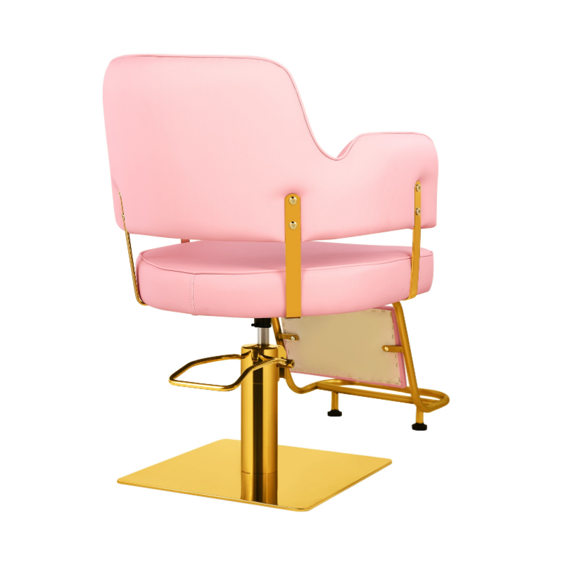 PU leather salon furniture anti-fatigue floor mat chair for hairdressing pink salon barber shop chair