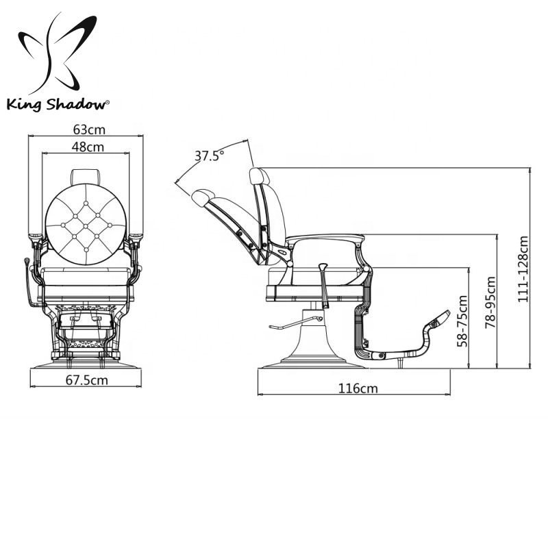 salon furniture brown antique barber chair for men