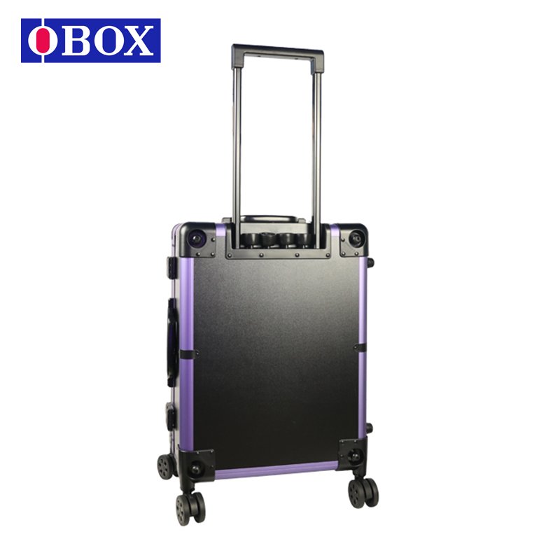 22 Inch Cosmetic Trolley with Bluetooth, Professional Artist Cosmetic Organizer Box Travel Salon Station