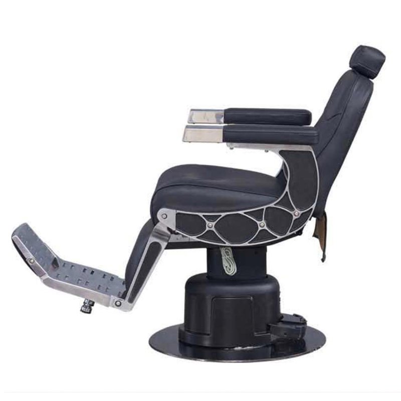 Innovative Electric Folding Barber Chair with Reclining Feature, Portable Hydraulic Design for Beauty and Salon Use