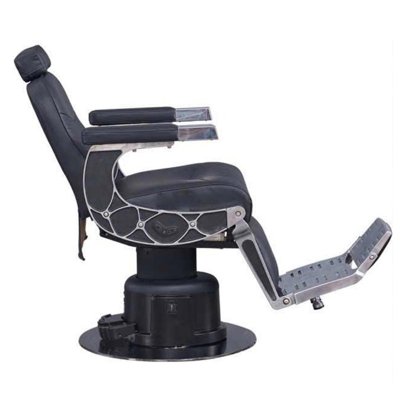 Innovative Electric Folding Barber Chair with Reclining Feature, Portable Hydraulic Design for Beauty and Salon Use